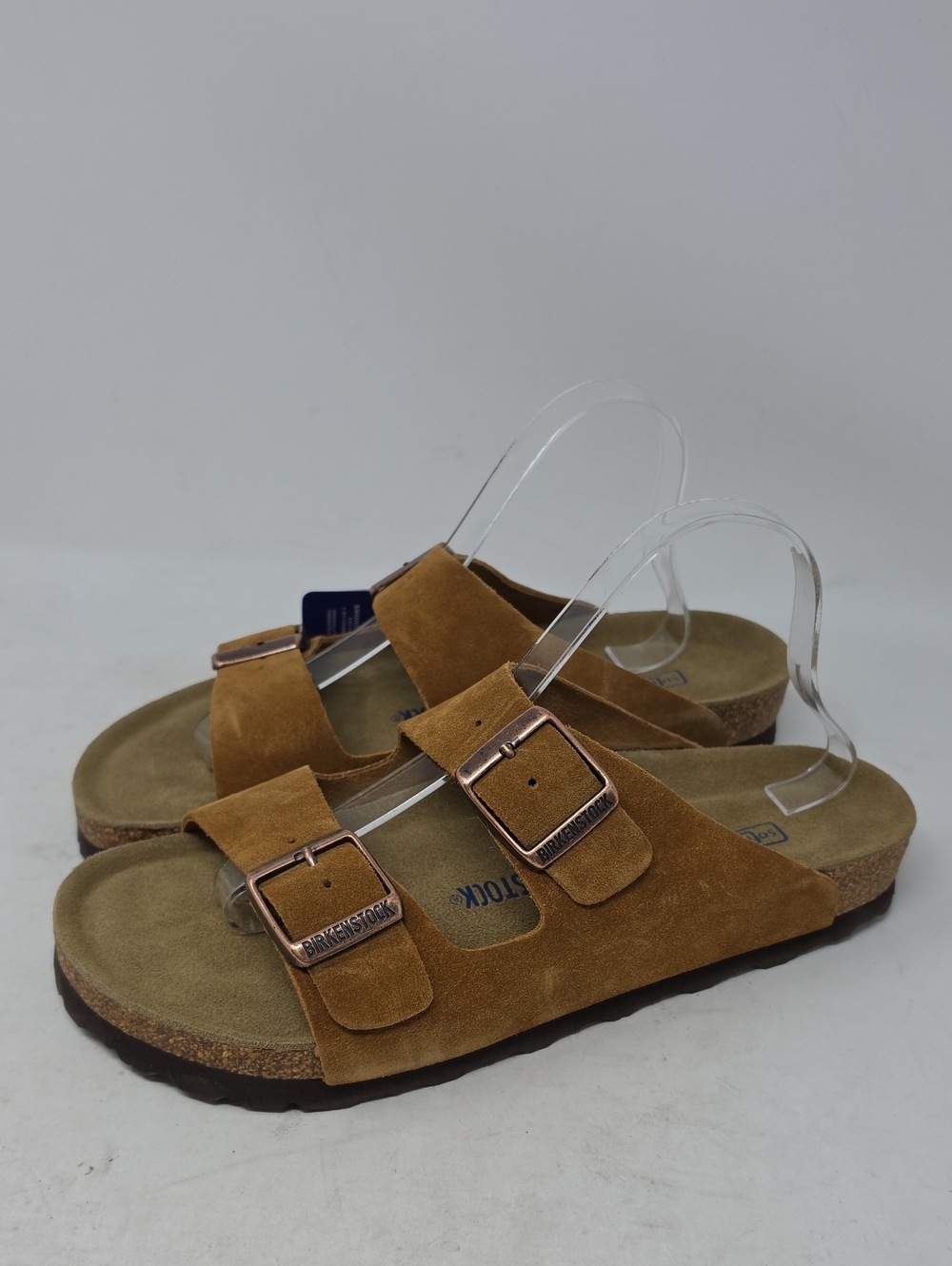 Birkenstock Arizona Soft Footbed Suede Leather Sandals - Mink Size 44=11